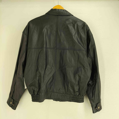 ラムレザー 裏地チェック ブルゾン ジャケット メンズ import:M