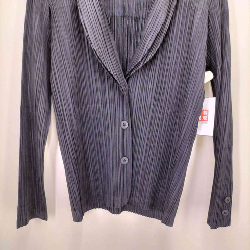 プリーツプリーズイッセイミヤケ PLEATS PLEASE ISSEY MIYAKE 09SS ショールカラープリーツジャケット レディース JPN:3