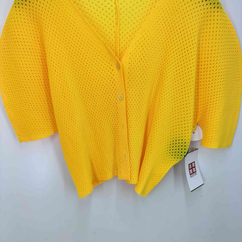 プリーツプリーズイッセイミヤケ PLEATS PLEASE ISSEY MIYAKE ボリュームスリーブ メッシュ カーディガン レディース JPN:3