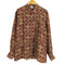 SILKEN 総柄 シルクシャツ メンズ import:L