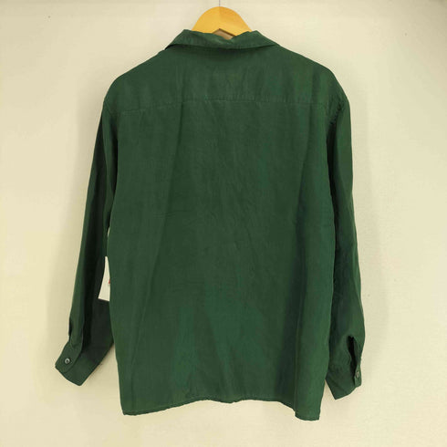 MODA INTL フラップポケット 開襟 シルクシャツ レディース import:M