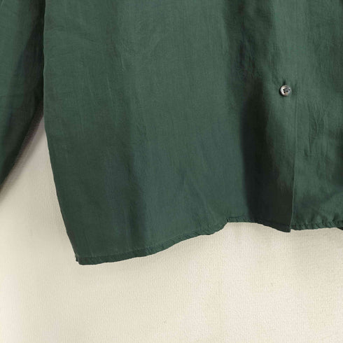 MODA INTL フラップポケット 開襟 シルクシャツ レディース import:M