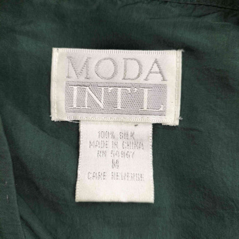 MODA INTL フラップポケット 開襟 シルクシャツ レディース import:M