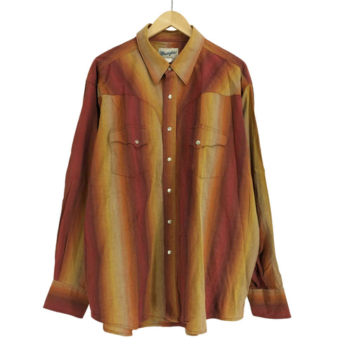 ラングラー Wrangler 白タグ L/S ウエスタンシャツ メンズ
