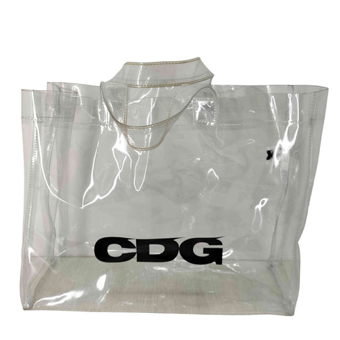 シーディージー CDG PVC ロゴ クリアトートバッグ メンズ