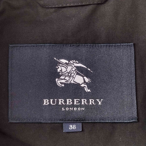 バーバリーロンドン BURBERRY LONDON シルバーボタン コットントレンチコート レディース 38