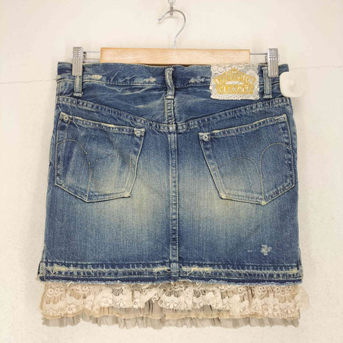 ヒステリックグラマー HYSTERIC GLAMOUR 00S レース切替デニムタイトスカート レディース S