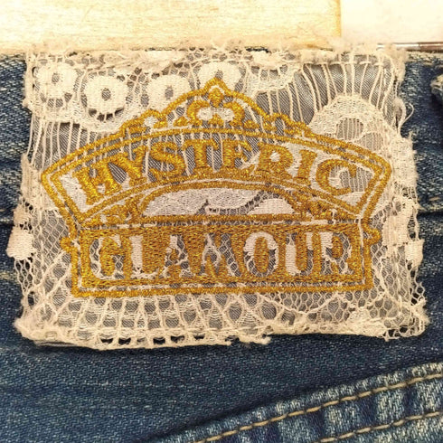 ヒステリックグラマー HYSTERIC GLAMOUR 00S レース切替デニムタイトスカート レディース S