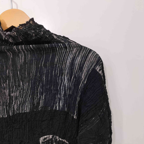 L/S ハイネックデザインプリーツトップス メンズ