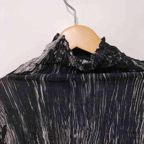 L/S ハイネックデザインプリーツトップス メンズ