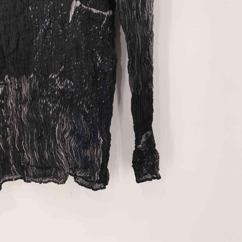 L/S ハイネックデザインプリーツトップス メンズ