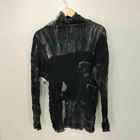 L/S ハイネックデザインプリーツトップス メンズ