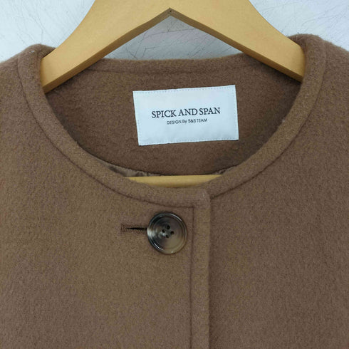 スピックアンドスパン Spick and Span ビーバークルーネックコート レディース JPN:36