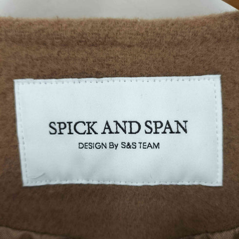 スピックアンドスパン Spick and Span ビーバークルーネックコート レディース JPN:36