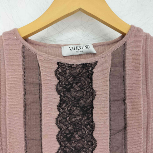 ヴァレンティノ Valentino シルク混 レース フリルニット レディース EUR:40