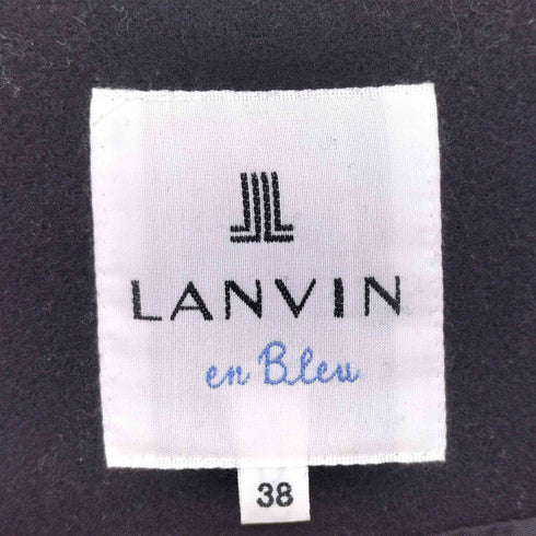 ランバンオンブルー LANVIN en Bleu カシミヤ混 ノーカラーコート レディース EUR:38