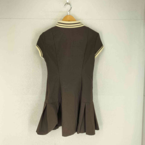 ザラ ZARA コントラストリブ編みプリーツワンピース レディース import:M