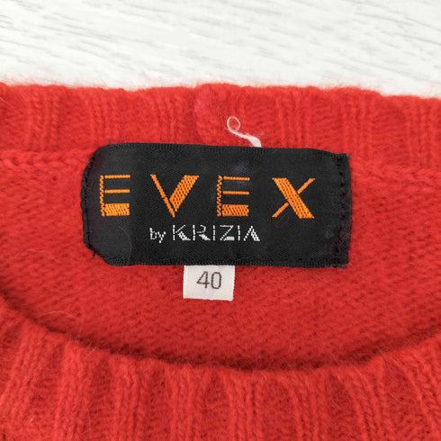 エヴェックスバイクリツィア EVEX by KRIZIA トラ柄 クルーネックニット レディース 40