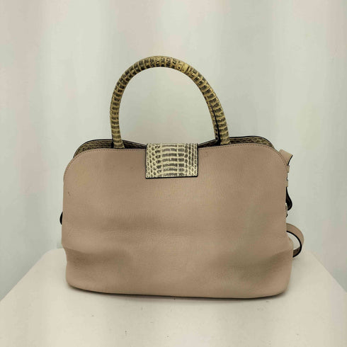 michino PARIS イタリア製 パイソン切替 2WAY レザー ショルダー トートバッグ レディース