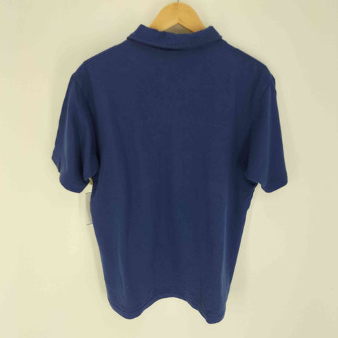エディーバウアー Eddie Bauer 90S 白タグ フロントポケット コットン ハーフジップ S/S ポロシャツ メンズ import:S