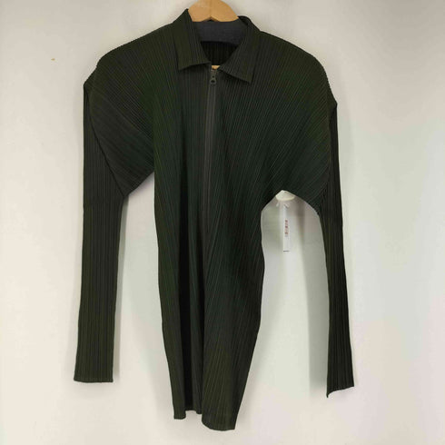プリーツプリーズイッセイミヤケ PLEATS PLEASE ISSEY MIYAKE プリーツ ジップシャツ レディース 3