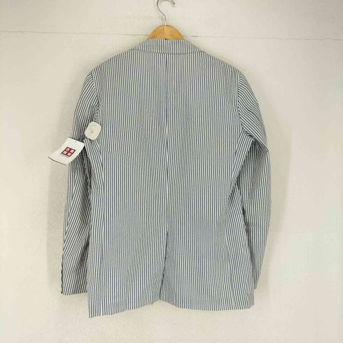 ユナイテッドアローズグリーンレーベルリラクシング UNITED ARROWS green label relaxing シアサッカーストライプテーラードジャケット メンズ L