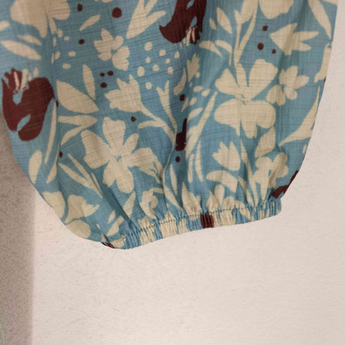 ザラ ZARA 花柄フリルデザインワンピース レディース L