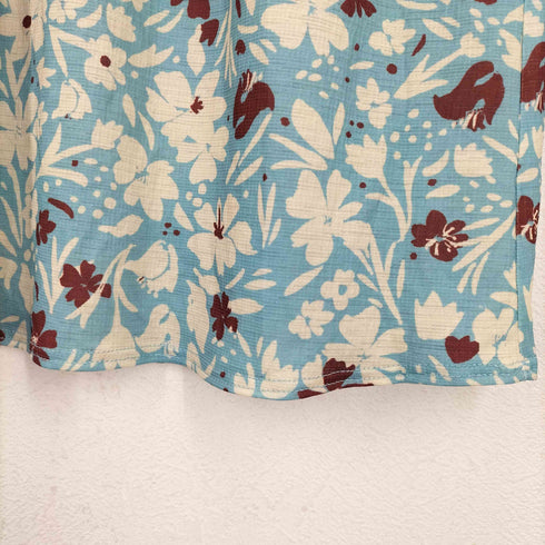 ザラ ZARA 花柄フリルデザインワンピース レディース L