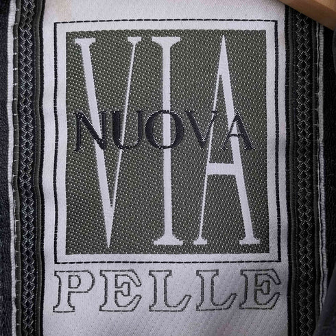 VIA NUOVA PELLE 裏地総柄 キルティング レザーカーコート メンズ JPN:L