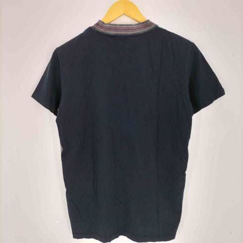 プラダ PRADA 14SS アロハ柄 異素材切替レーヨンS/Sカットソー メンズ import:S