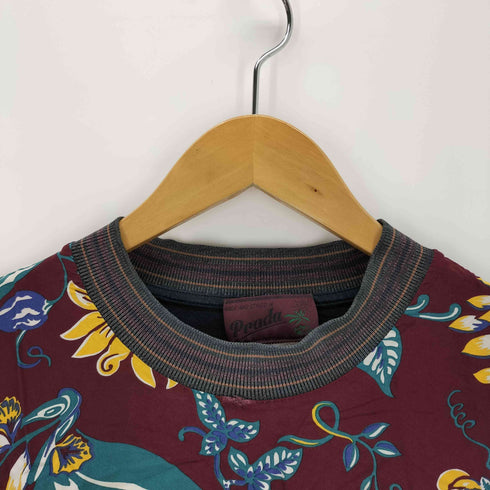 プラダ PRADA 14SS アロハ柄 異素材切替レーヨンS/Sカットソー メンズ import:S