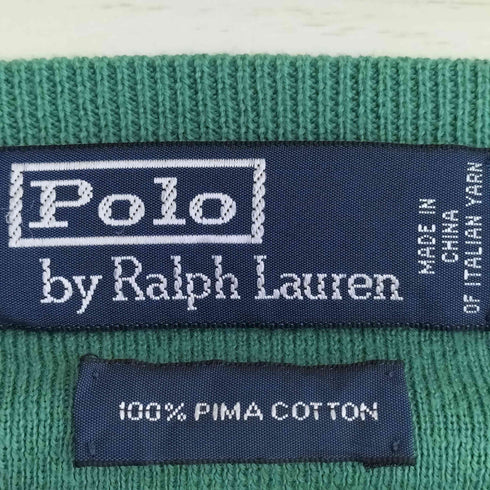 ポロバイラルフローレン Polo by RALPH LAUREN PIMA COTTON ポニー刺繍 Vネック ニット メンズ import:XXL
