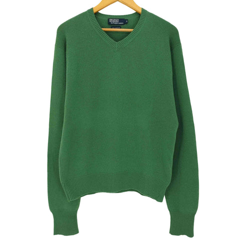 ポロバイラルフローレン Polo by RALPH LAUREN 香港製 ポニー無し カシミヤ100 Vネック ニット メンズ import:M