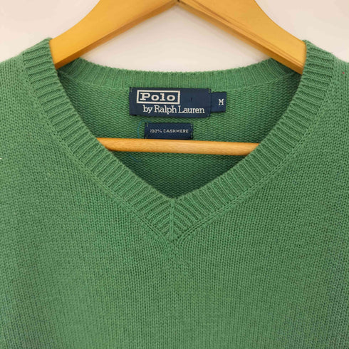 ポロバイラルフローレン Polo by RALPH LAUREN 香港製 ポニー無し カシミヤ100 Vネック ニット メンズ import:M
