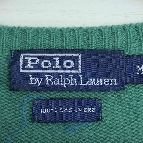 ポロバイラルフローレン Polo by RALPH LAUREN 香港製 ポニー無し カシミヤ100 Vネック ニット メンズ import:M