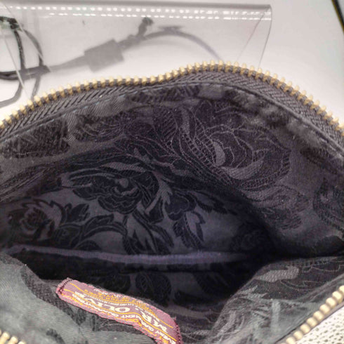 ミスターオリーブ MR.OLIVE 裏地総柄 レザーショルダーポーチ レディース