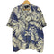 ポロバイラルフローレン Polo by RALPH LAUREN ANDY CAMP ハイビスカス リーフ柄 リネンコットン アロハシャツ ボックスシルエット メンズ import:XL