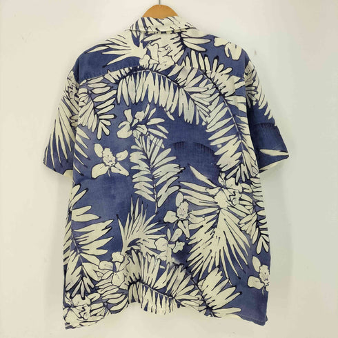 ポロバイラルフローレン Polo by RALPH LAUREN ANDY CAMP ハイビスカス リーフ柄 リネンコットン アロハシャツ ボックスシルエット メンズ import:XL