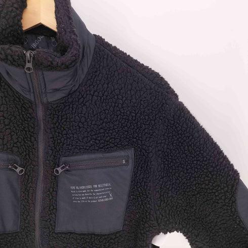 ヴァルゴ VIRGO WEAR WORKS ブラック ボア フリース ジップアップ ジャケット メンズ 3