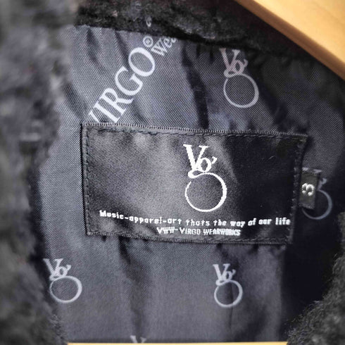 ヴァルゴ VIRGO WEAR WORKS ブラック ボア フリース ジップアップ ジャケット メンズ 3