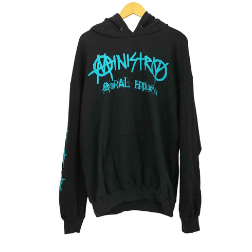 MORAL HYGIENE インダストリアルメタル アートワーク プリント プルオーバー パーカー メンズ import:XXL