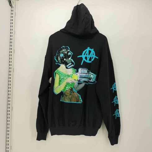 MORAL HYGIENE インダストリアルメタル アートワーク プリント プルオーバー パーカー メンズ import:XXL
