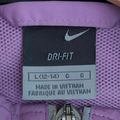 ナイキ NIKE 00S DRY FIT 素材切替 リフレクターライン ドローコード ジャケット メンズ import:L