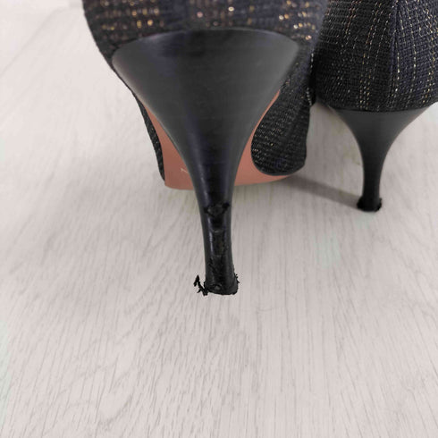 ランバンオンブルー LANVIN en Bleu リボン ツイード パンプス レディース JPN:24
