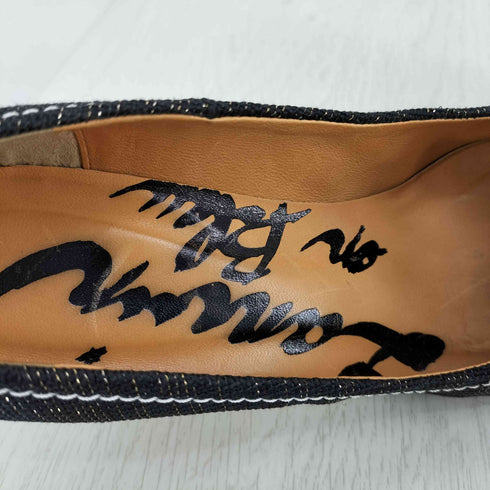ランバンオンブルー LANVIN en Bleu リボン ツイード パンプス レディース JPN:24