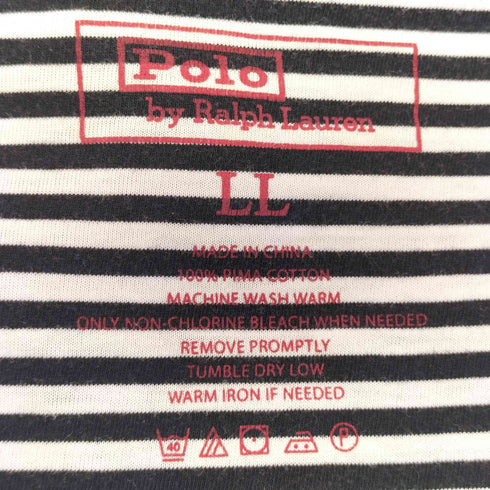 ポロバイラルフローレン Polo by RALPH LAUREN ダブルフェイスフロントワッペンクルーネックTシャツ メンズ import:XL
