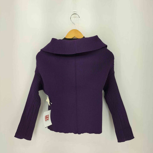 ヒロココシノ HIROKO KOSHINO TRUNK ダブルジップ デザイン ニット カーディガン レディース 38