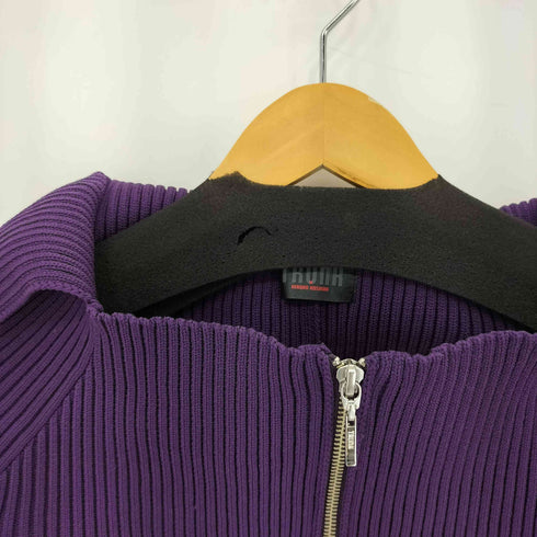 ヒロココシノ HIROKO KOSHINO TRUNK ダブルジップ デザイン ニット カーディガン レディース 38