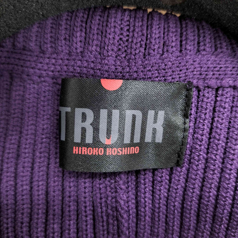 ヒロココシノ HIROKO KOSHINO TRUNK ダブルジップ デザイン ニット カーディガン レディース 38