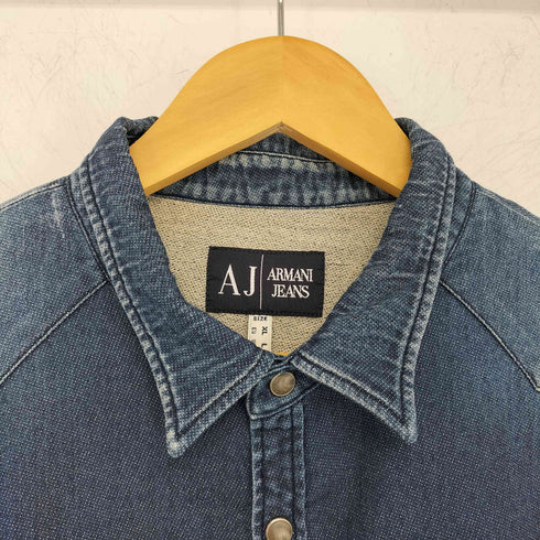 アルマーニジーンズ ARMANI JEANS USED ペイント加工 デニム ウエスタンシャツ メンズ import:L
